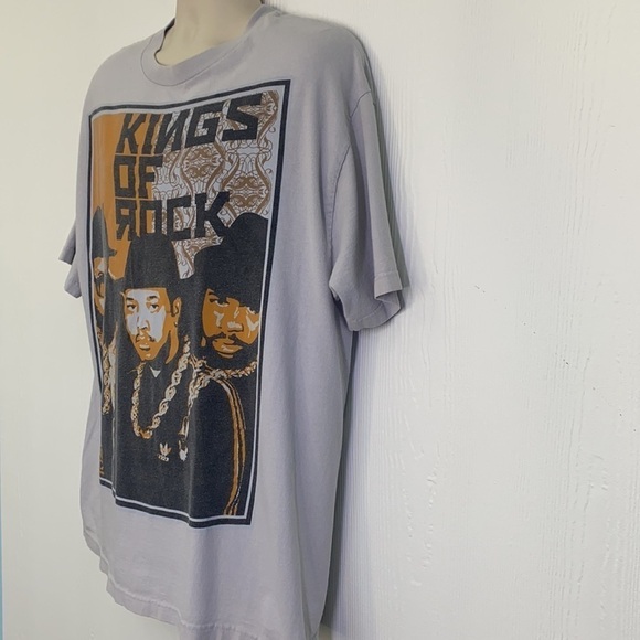 Run DMC - Vintage Run DMC Kings Of Rock Gray T - Shirt Size XL - Picture 5 of 8